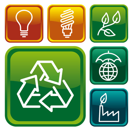 Environment protection buttonsのイラスト素材