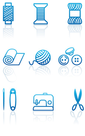 Sewing/Tailor Elementsのイラスト素材