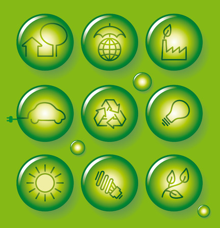 Environment protection buttonsのイラスト素材