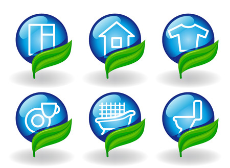 Symbols of cleaning and housewareのイラスト素材