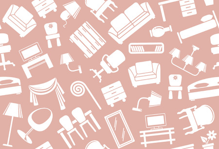 Seamless furniture backgroundのイラスト素材