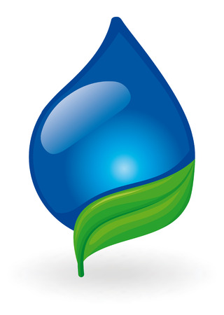 The image a drop of water on leafのイラスト素材