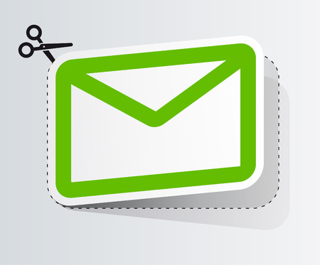 Label in form of envelopeのイラスト素材