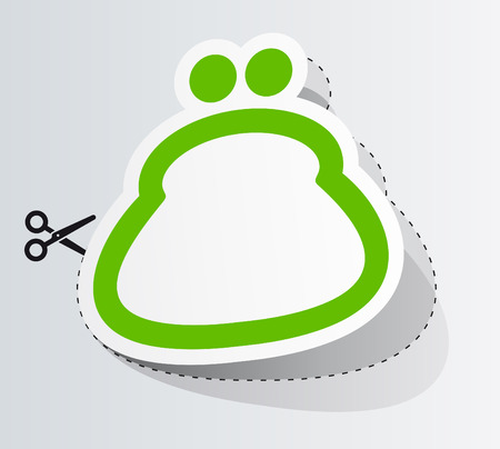 Label in form of purseのイラスト素材