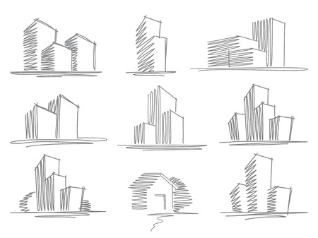 Sketches of buildings Sketches of buildings