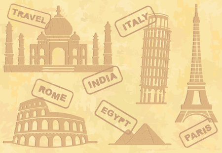 Travel backgroundのイラスト素材