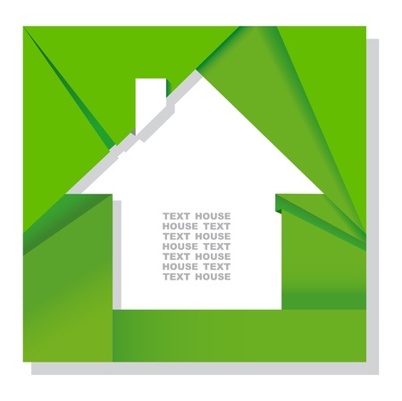 Silhouette of the house from a paperのイラスト素材