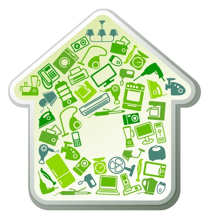 Home appliances for houseのイラスト素材