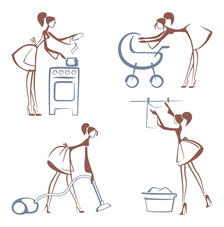 House Chores symbolsのイラスト素材