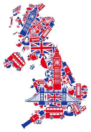 Great Britain mapのイラスト素材