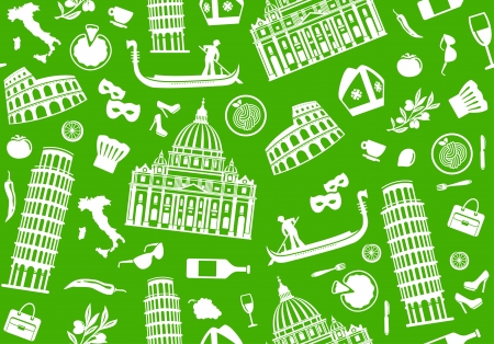 Seamless background of Italyのイラスト素材