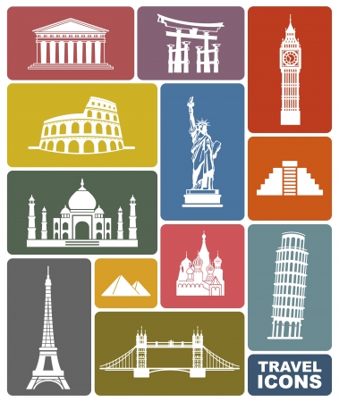 Travel iconsのイラスト素材
