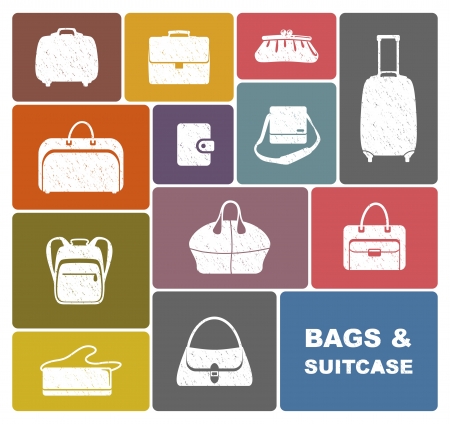 Bags and suitcaseのイラスト素材