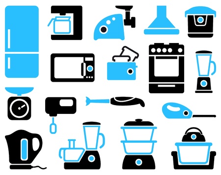 Kitchen home appliancesのイラスト素材