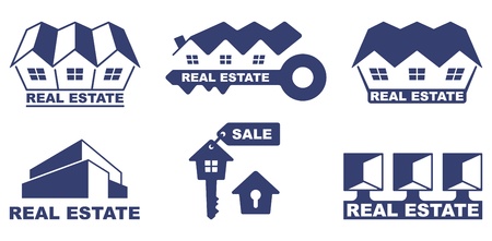 Real estate iconsのイラスト素材