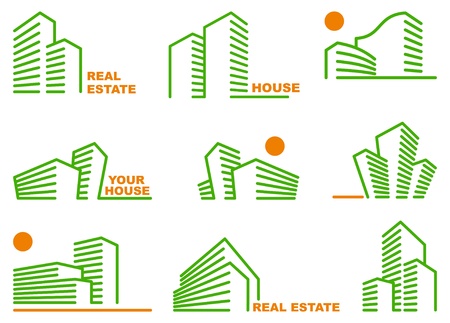 Real estate iconsのイラスト素材
