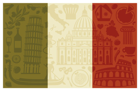 Flag of Italyのイラスト素材