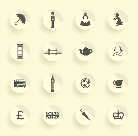 Symbols of England and Londonのイラスト素材