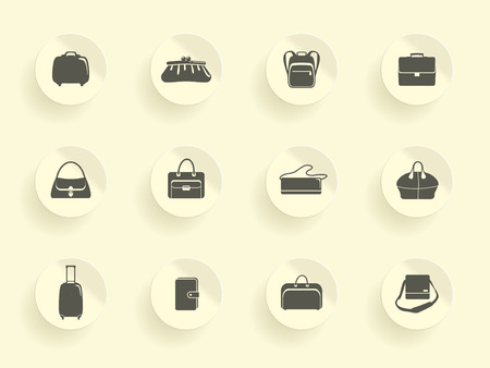 Bags and suitcases stickersのイラスト素材