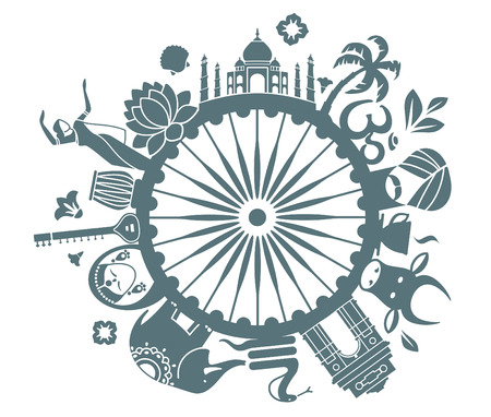 Symbols of Indiaのイラスト素材
