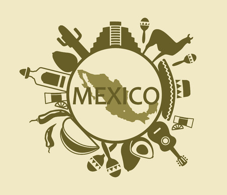 Symbols of Mexicoのイラスト素材