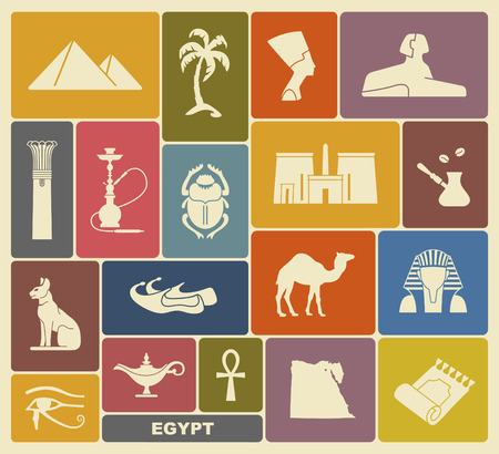 Egyptian symbolsのイラスト素材