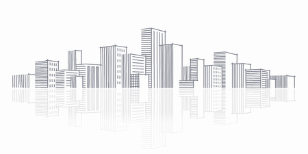 The sketch of a city skylineのイラスト素材