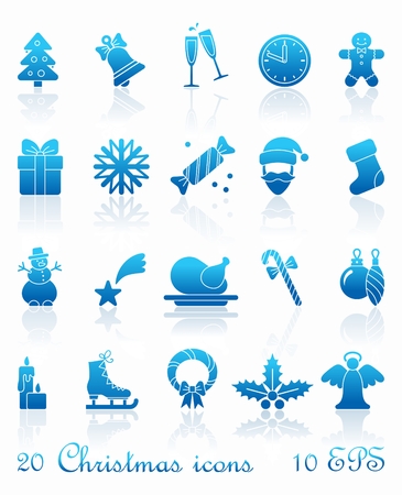 Christmas iconsのイラスト素材