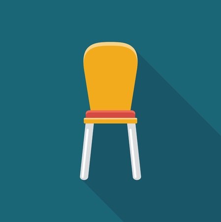 Simple flat icon chair. illustration of furnitureのイラスト素材