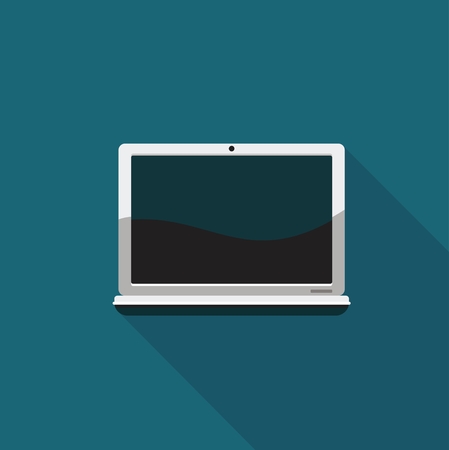 Color flat icon modern laptop.のイラスト素材