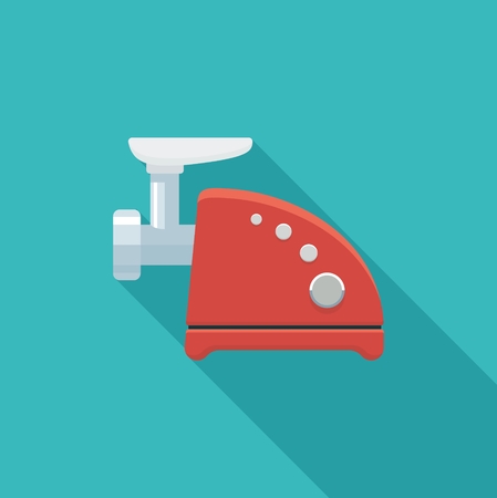 Color flat icon meat grinder.のイラスト素材