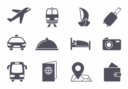 Traveling and transport icons for your projectsのイラスト素材