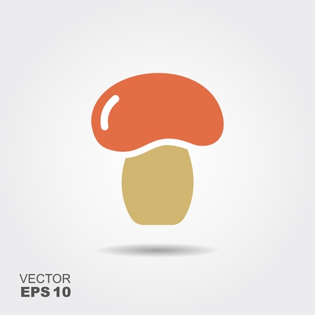 Mushroom flat icon vector, colorful logo illustration isolated on whiteのイラスト素材