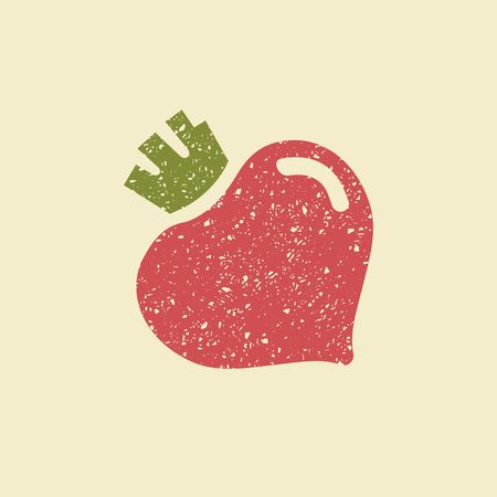 Stylized flat icon of a beetroot.のイラスト素材