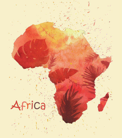 A stylized image of Africa mapのイラスト素材