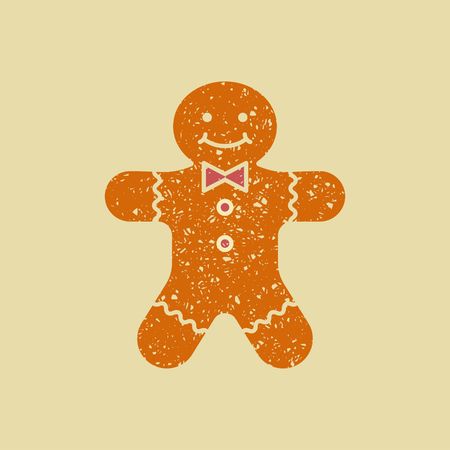 Christmas ginger cookies. The gingerbread man. Vector stylized drawing pencilのイラスト素材