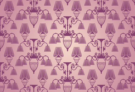 Seamless background with lampsのイラスト素材