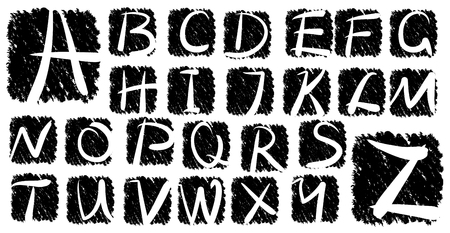 Scale grunge alphabet font designのイラスト素材
