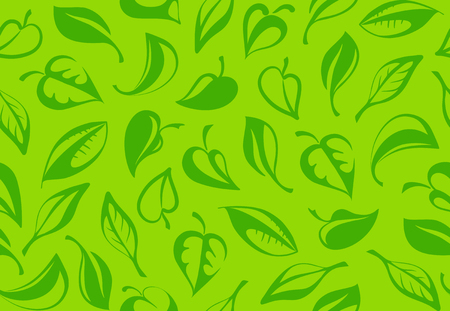 Seamless background with leavesのイラスト素材
