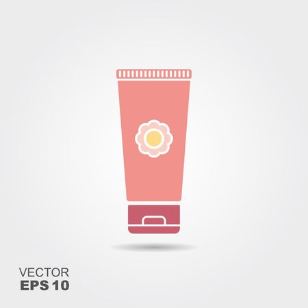 Cream, Lotion or Gel Tube. Flat iconのイラスト素材