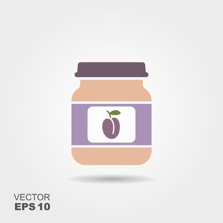 Plum baby food, smoothies, fruit pureeのイラスト素材