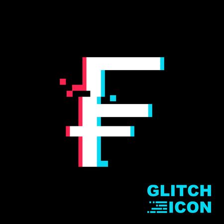 Swiss frank vector iconのイラスト素材