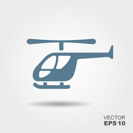 Helicopter flat iconのイラスト素材