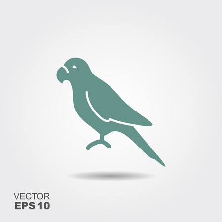 Parrot bird. Vector icon in flat styleのイラスト素材