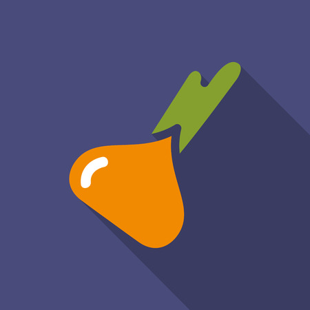 Onion bulb flat icon vector, colorful logo illustration with the shadow isolated on whiteのイラスト素材