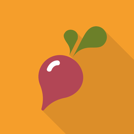 Radish flat icon vector, colorful logo illustration isolated on whiteのイラスト素材