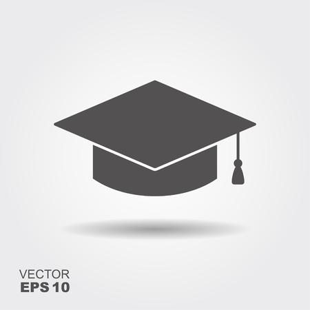 Graduation hat vector illustration in the flat styleの写真素材