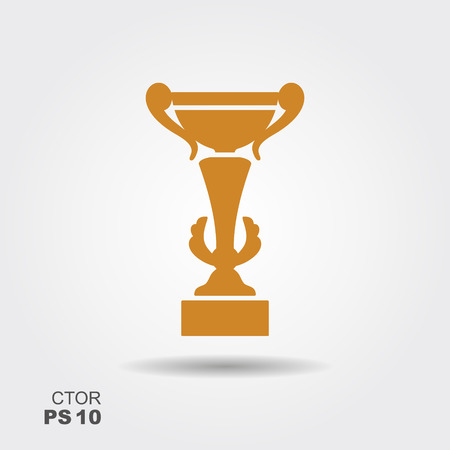 Vector icon of a Cup of the winner with a shadow.のイラスト素材