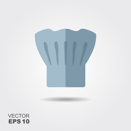 Chef hat icon with shadow. Vector illustrationのイラスト素材