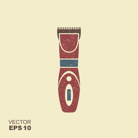 Electrical hair clipper or shaver vector illustration with scuffed effect in a separate layerのイラスト素材